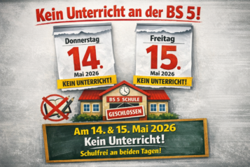 Schließzeiten Berufsschule 5 der Stadt Augsburg
